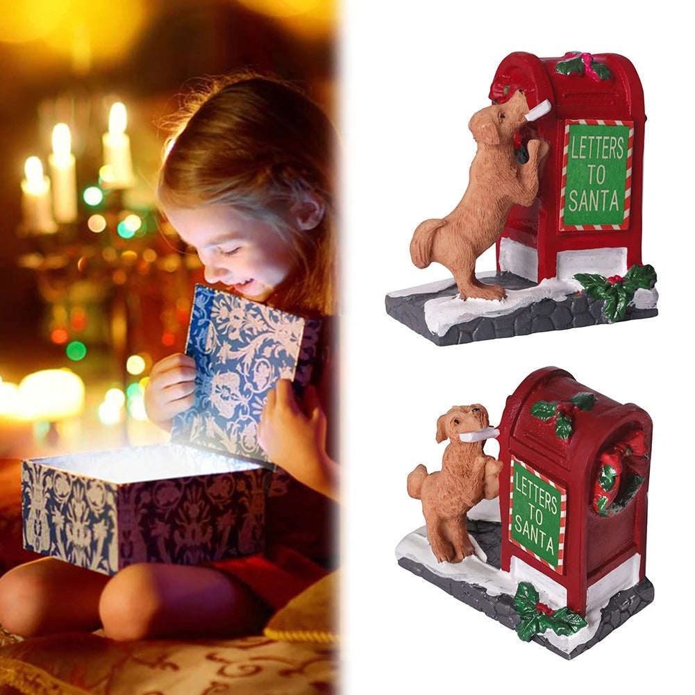 Dog Letters to Santa Ornament – Festive Resin Christmas Decoration