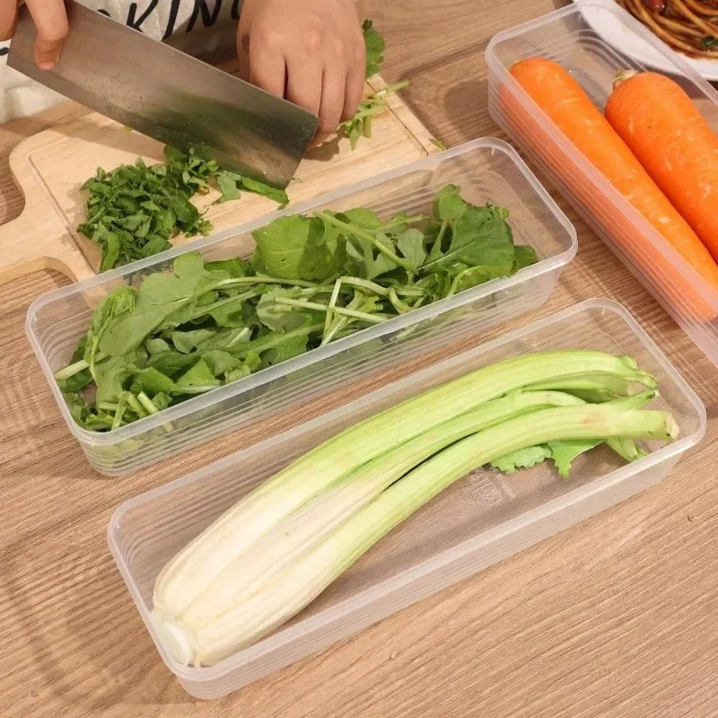 5pcs Fridge Organizer Boxes – Airtight Food Storage Containers with Lids