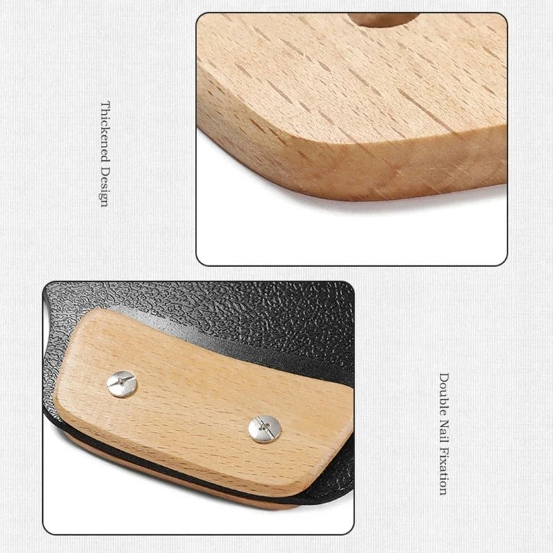 4PCS Wooden Grill Pan Handles – Heat-Resistant Anti-Scald Grips