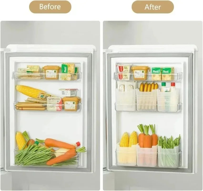 Compact Refrigerator Storage Boxes - 5pcs Set