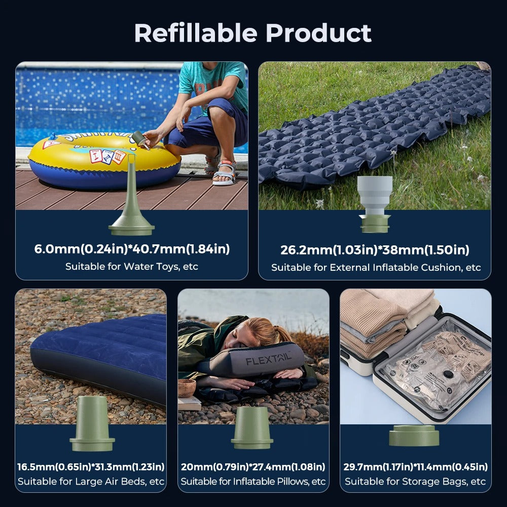 Portable Electric Air Pump with Camping Light