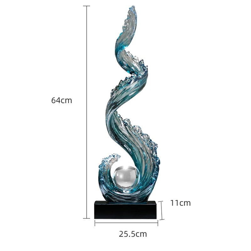 Luxury Wave Art Statue