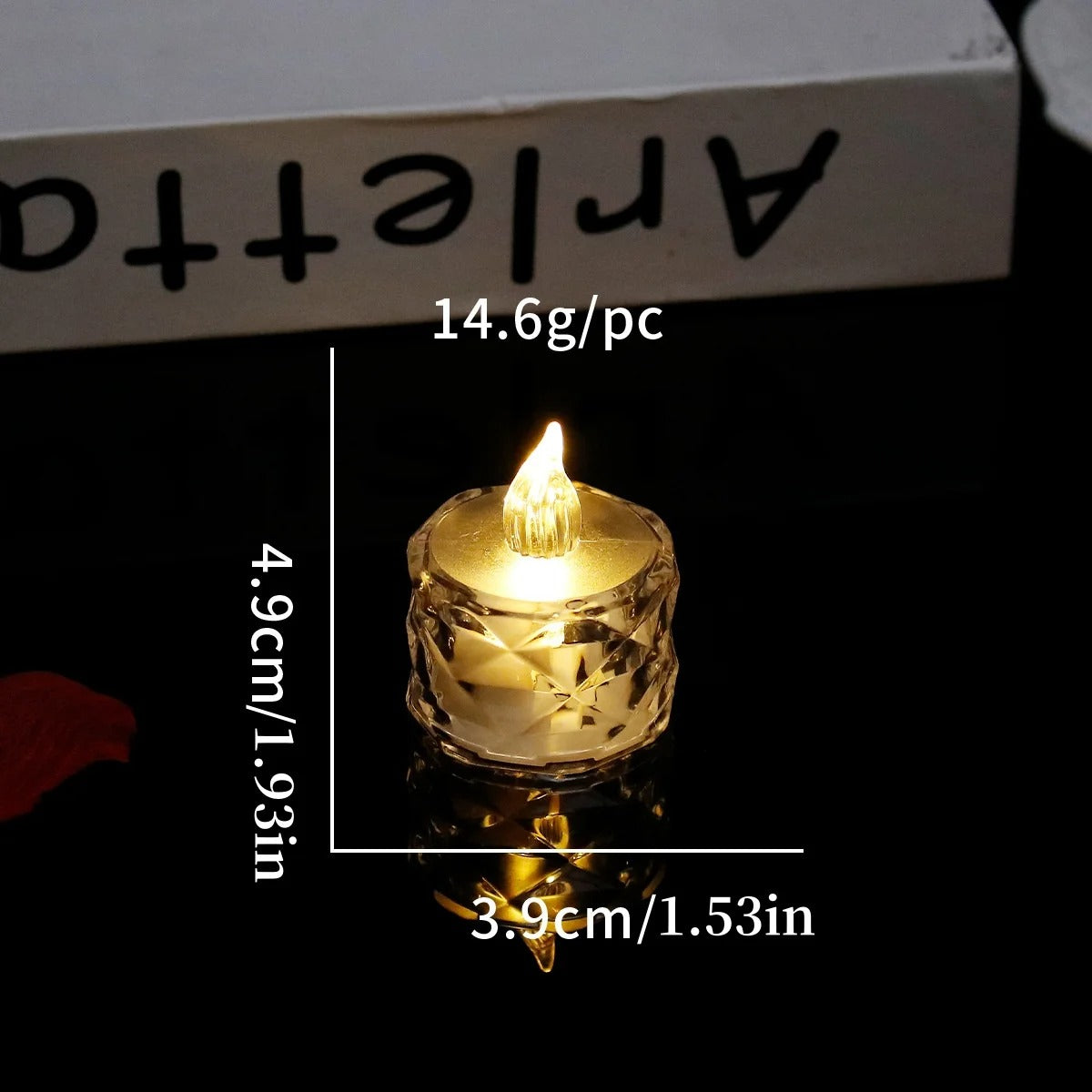4pcs Crystal Flameless LED Candles