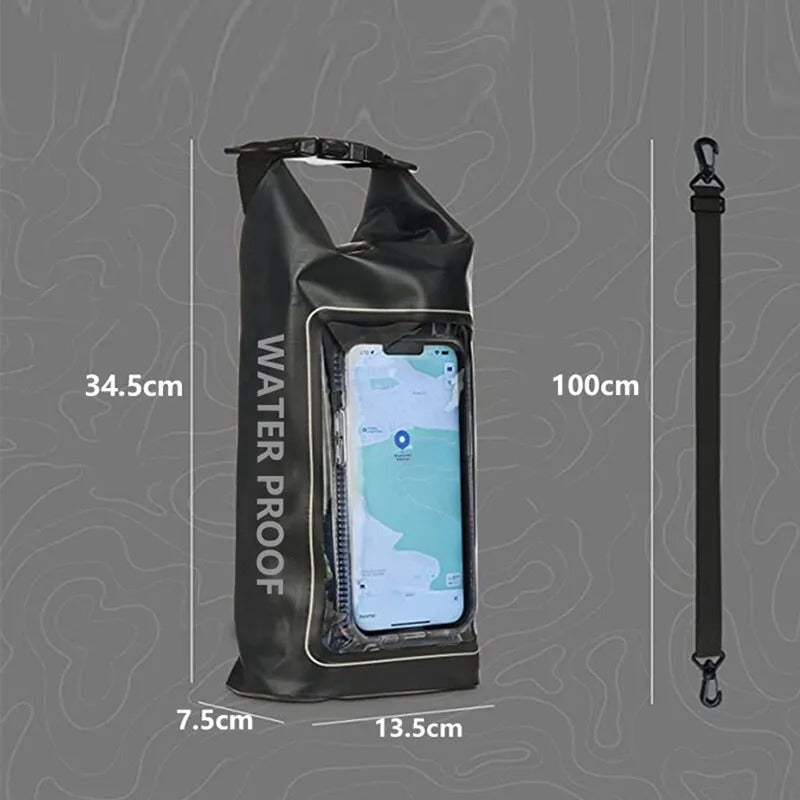 2L Waterproof Dry Bag with Touchscreen Window – IPX6 Floating Swim & Kayak Pouch