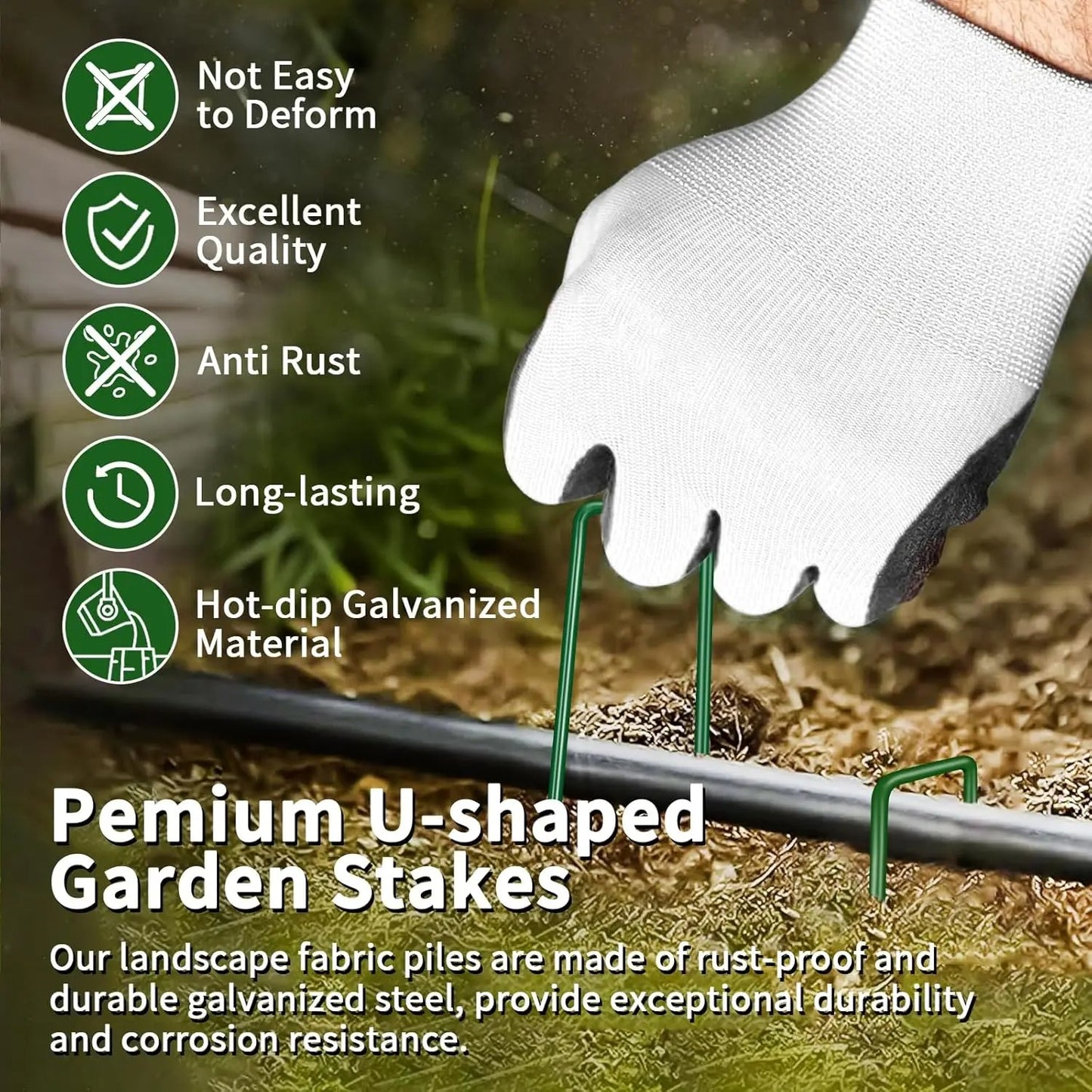 U-Shaped Garden Landscape Staples -10pcs