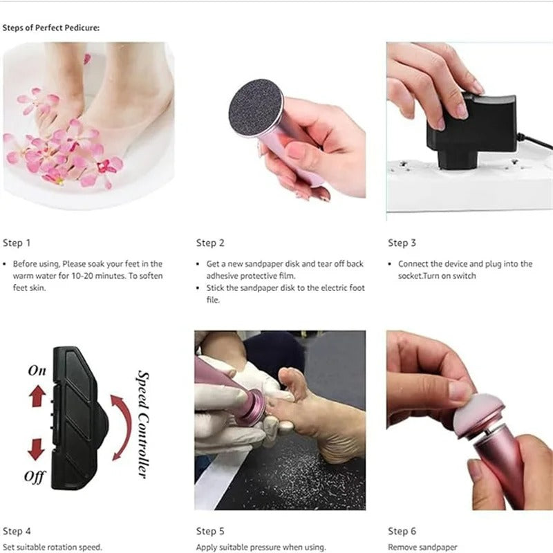 Kumberd™ HeelSoft – Rechargeable Pedicure Sander Kit