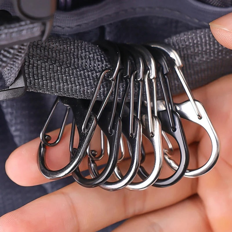5PCS Mini Tactical S-Type Carabiner Clips