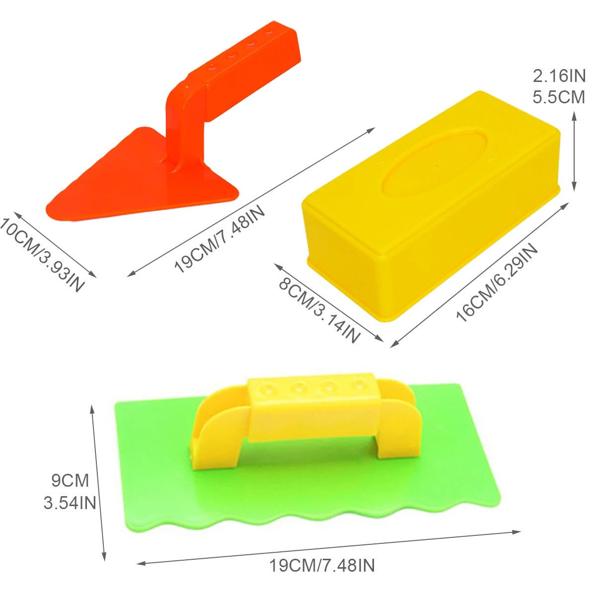 3-Piece Sand & Snow Brick Mold Toy Set