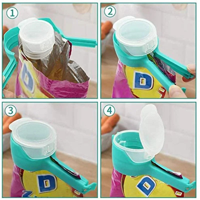 2-in-1 Seal & Pour Bag Clip - Pack of 4