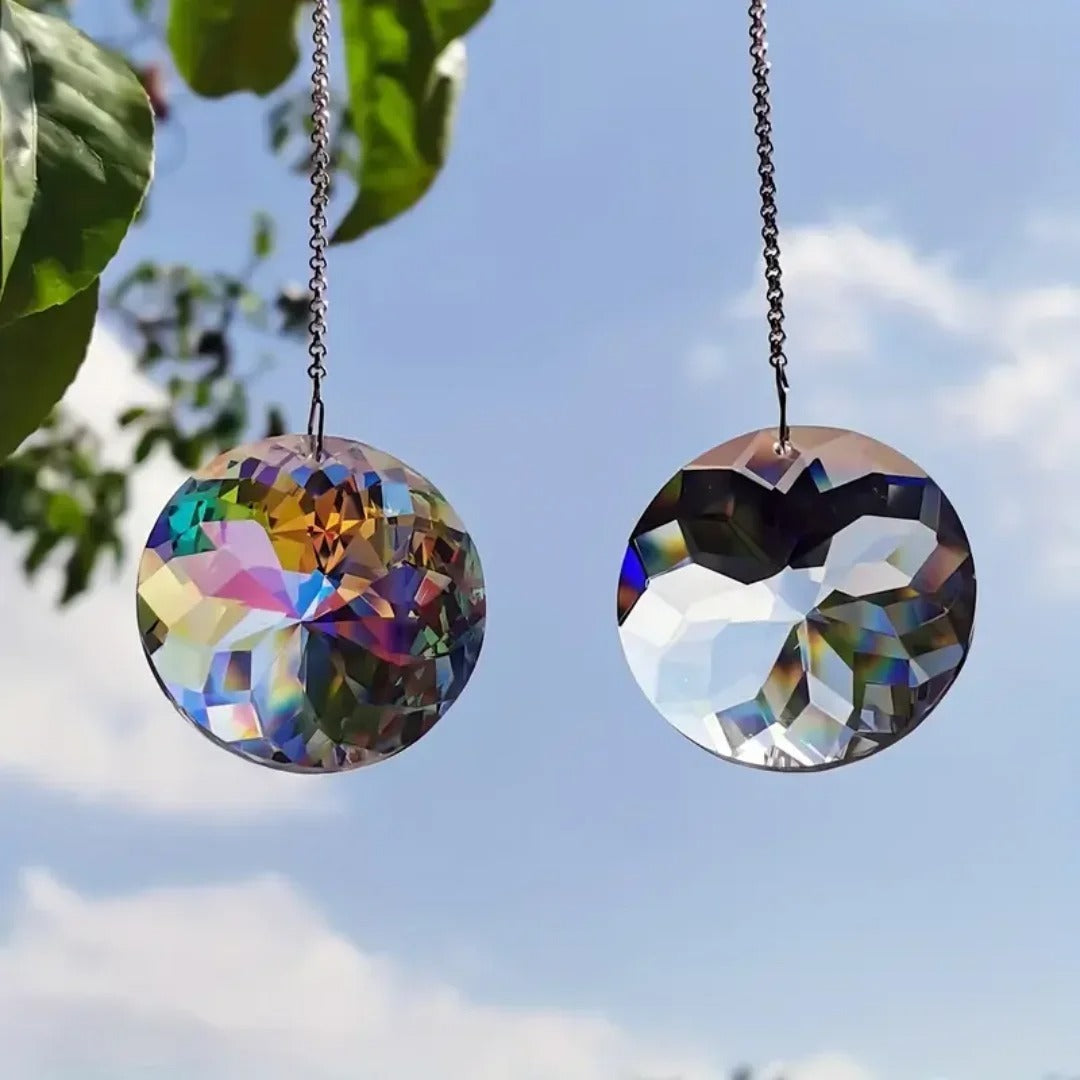 2pcs Crystal Sun Catchers – Hanging Prism Rainbow Makers for Windows