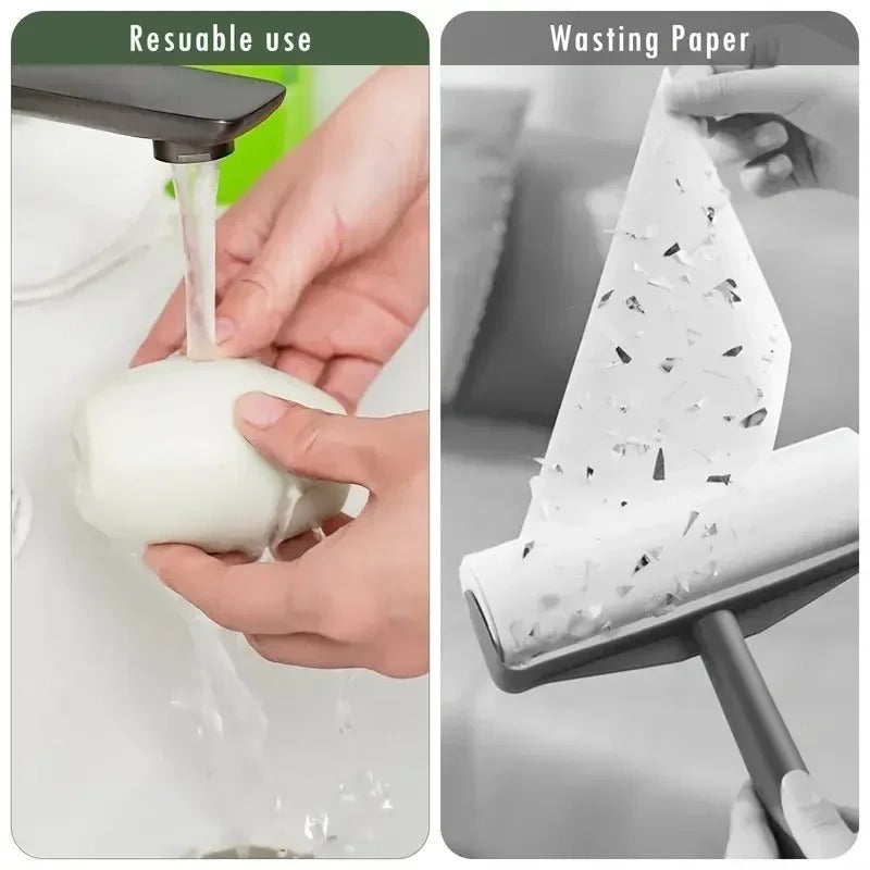 Reusable Manual Lint Roller – Pet Hair & Dust Remover