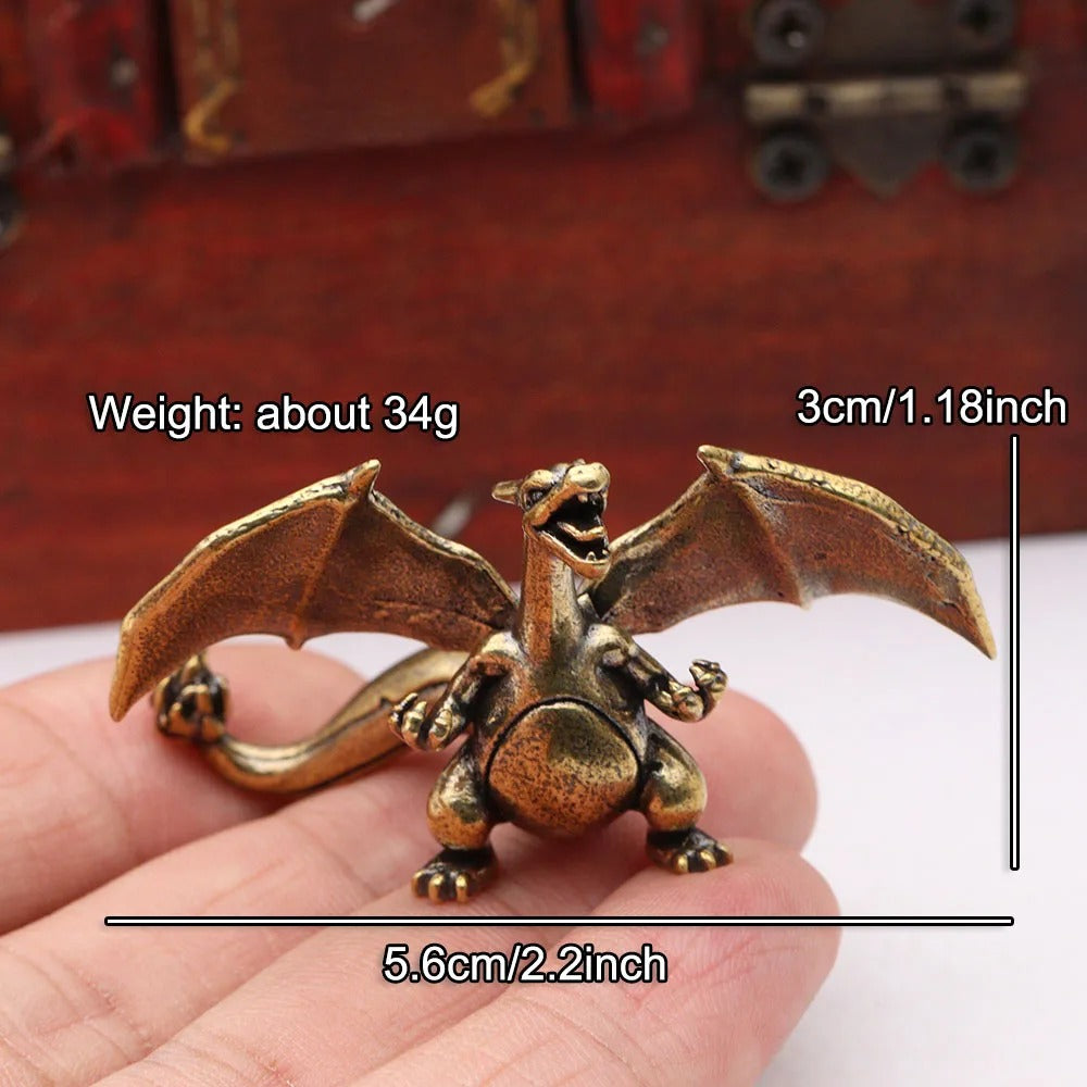 Roaring Bronze Dragon Figurine