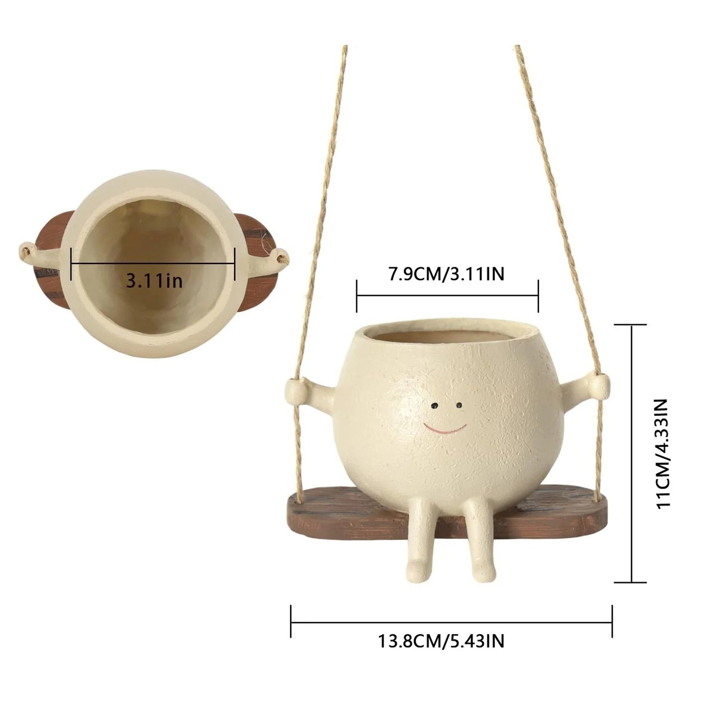 Smiling Face Swing Planter