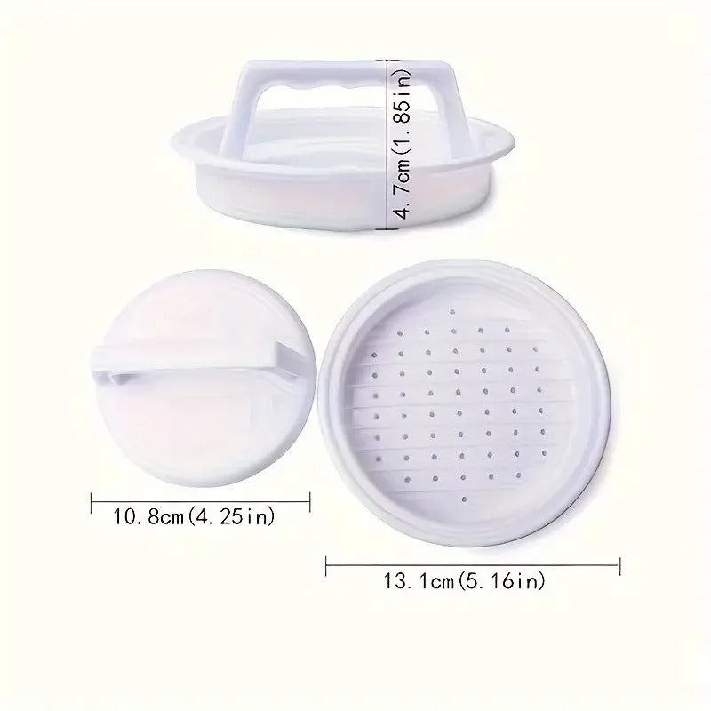 Plastic Burger Press Patty Maker – Multi-Purpose Hamburger Meatloaf Mold