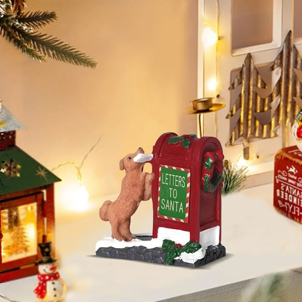 Dog Letters to Santa Ornament – Festive Resin Christmas Decoration