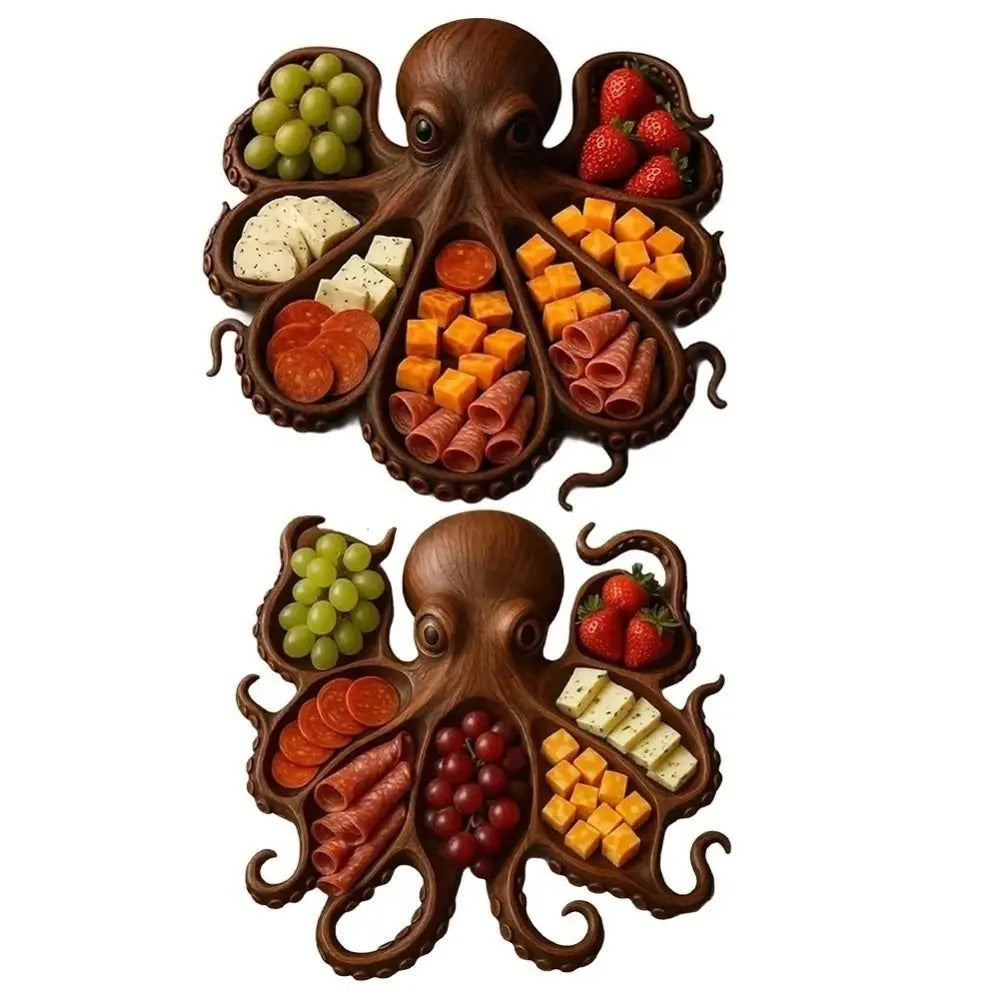 Wooden Octopus Serving Tray