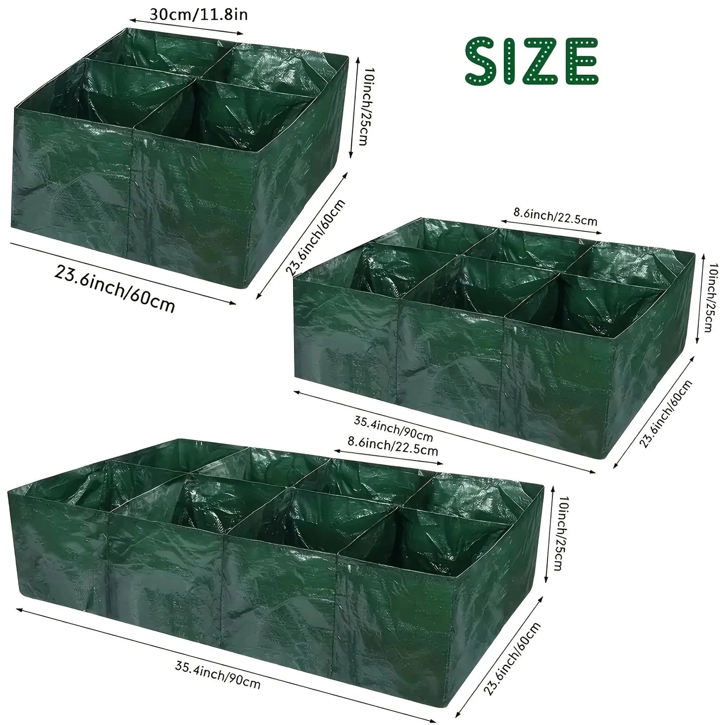 Multi-Grid Raised Garden Planting Bags
