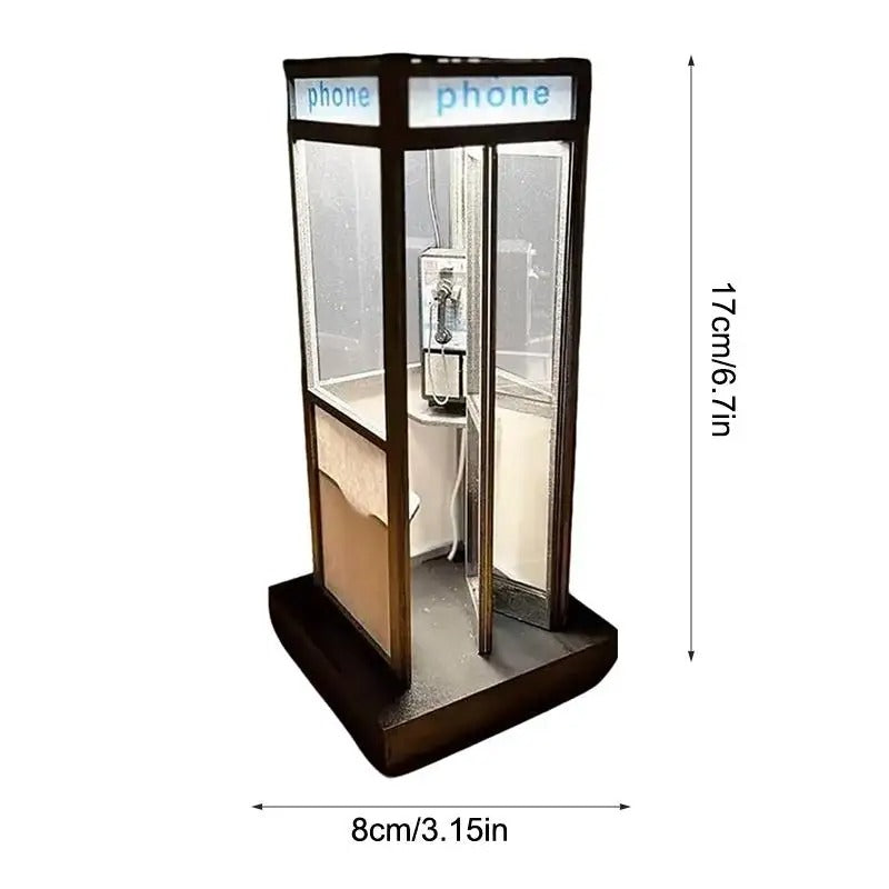 Vintage Phone Booth With Light