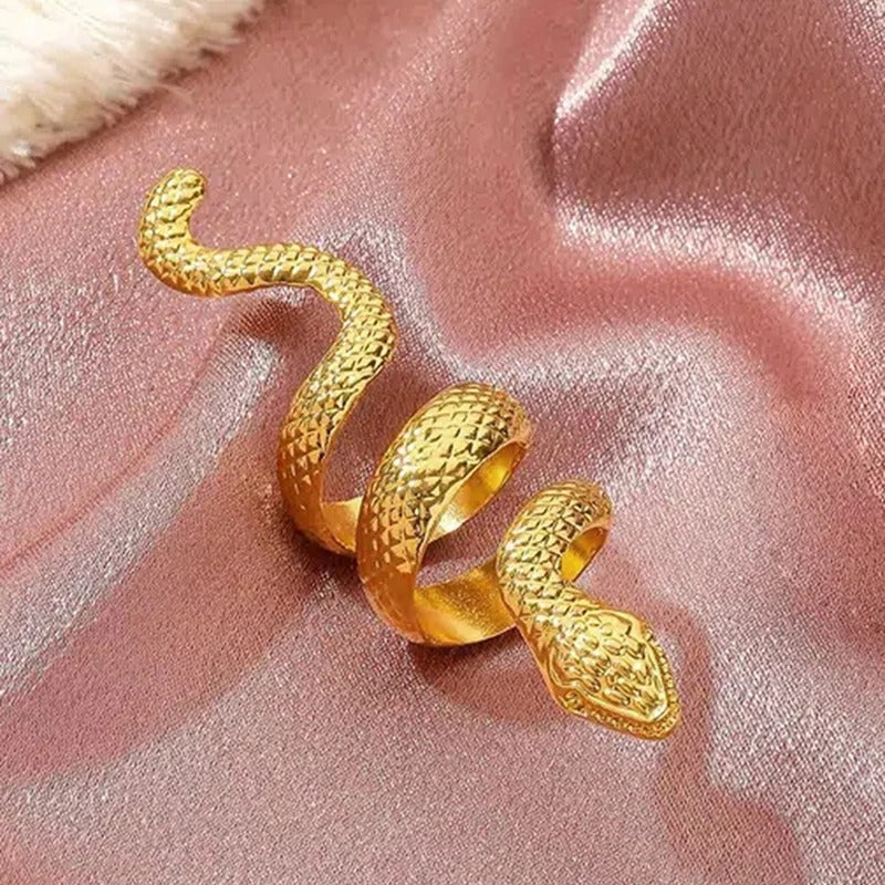 Snake Wrap Ring – Adjustable Serpent Style