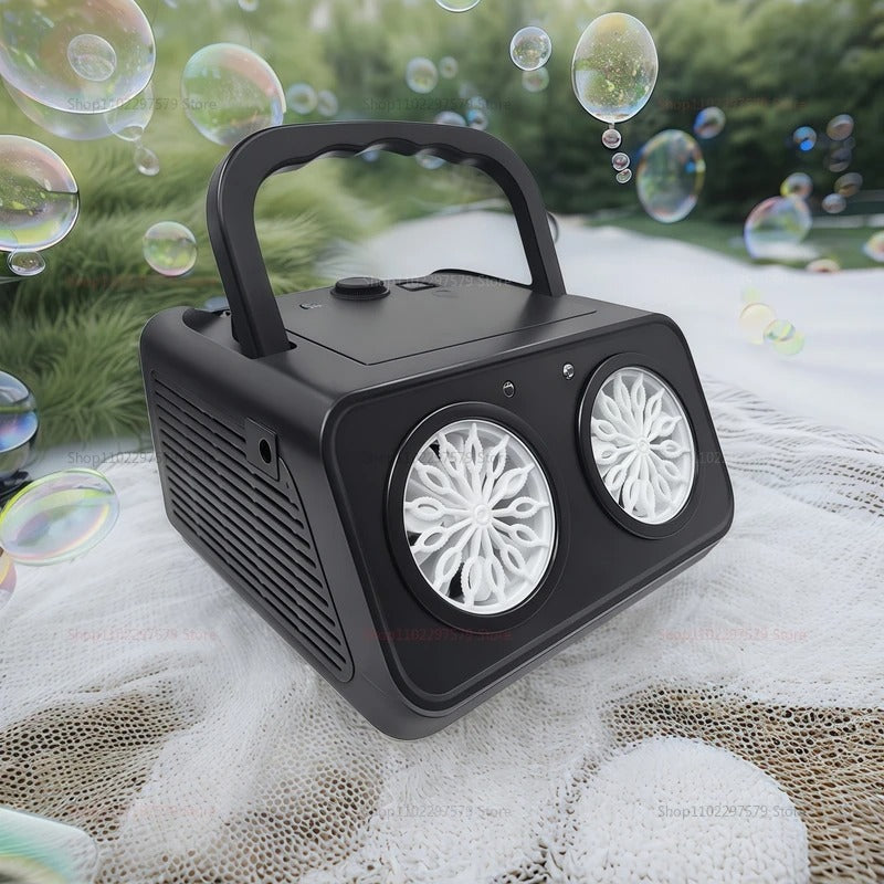 Dual-Fan Electric Bubble Machine