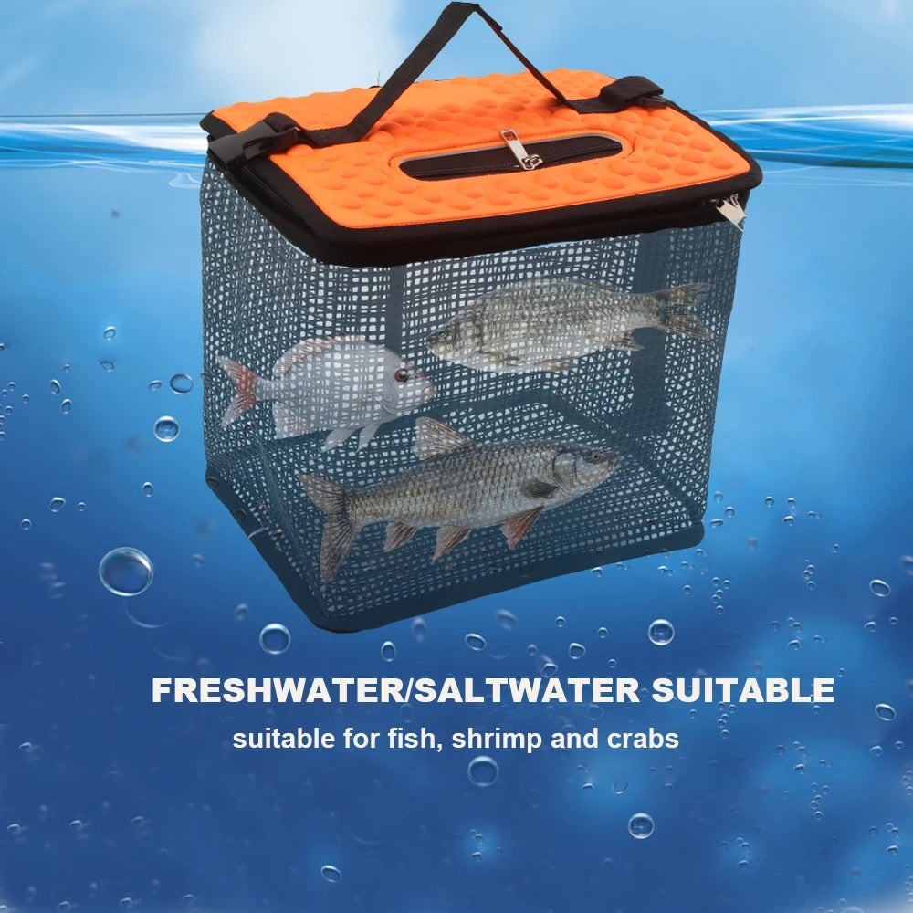 Foldable Floating Fish Basket with Free 5m Rope