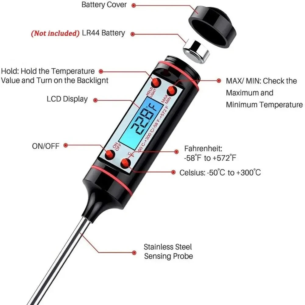 Digital Kitchen Thermometer – Instant-Read Probe