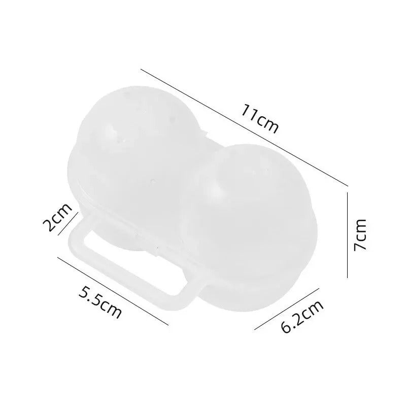 Portable 2-Cell Egg Storage Box – Shockproof & Reusable