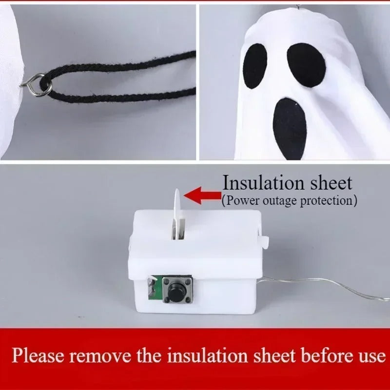 Spooky LED Ghost Lantern for Home & Yard Decor