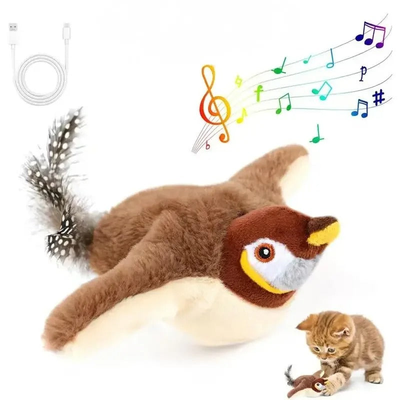 Interactive Flapping Bird Cat Hunt Toy