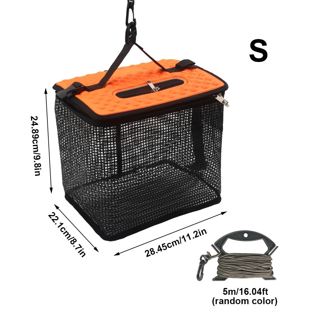 Foldable Floating Fish Basket with Free 5m Rope