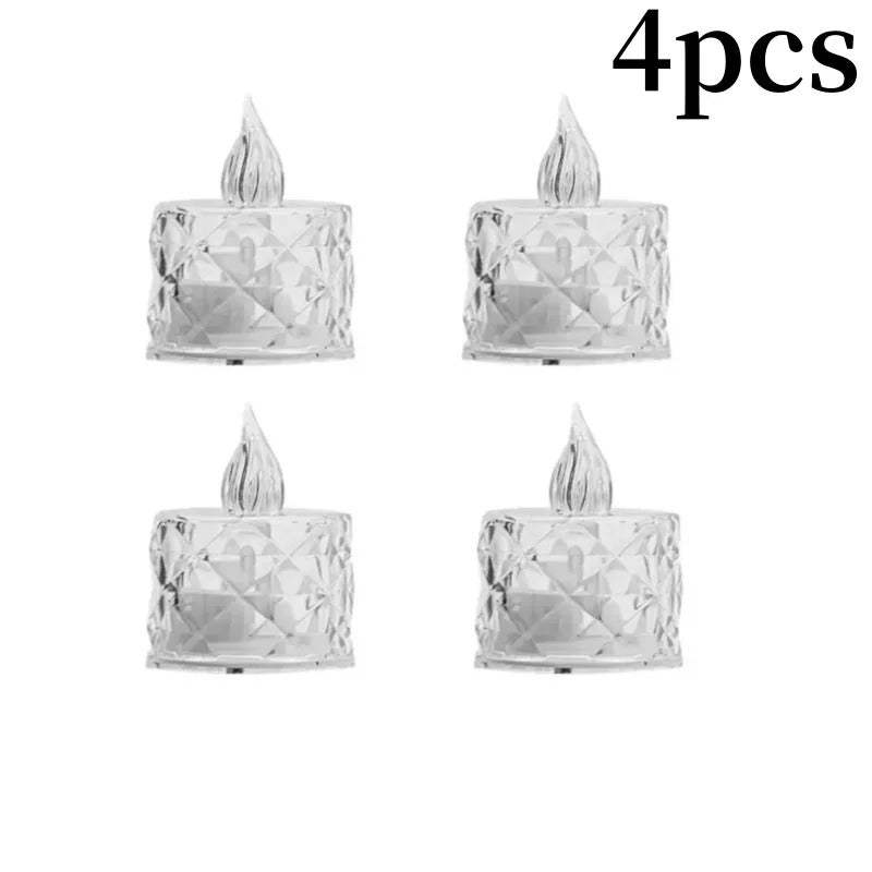 4pcs Crystal Flameless LED Candles