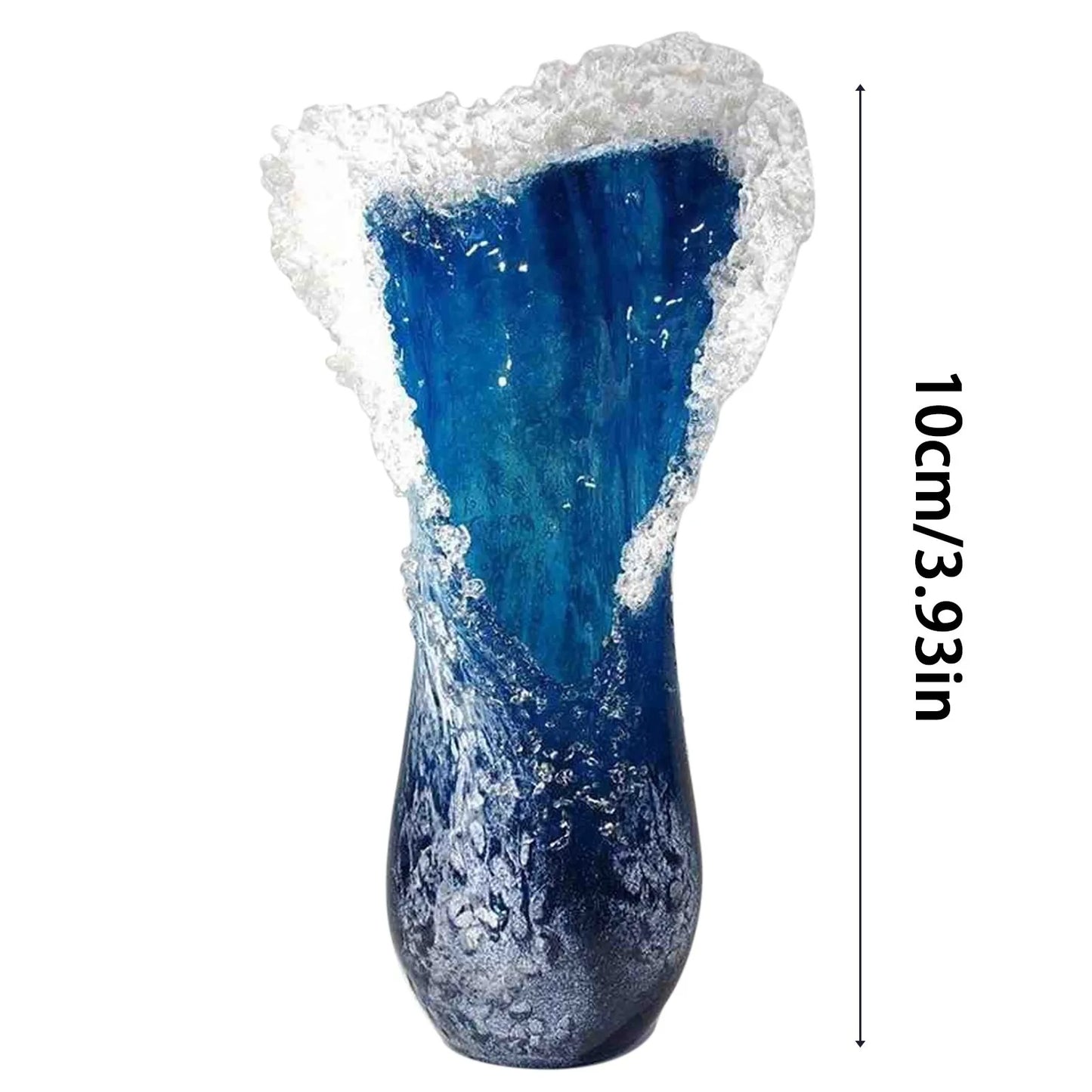 Creative Ocean Wave Resin Vase