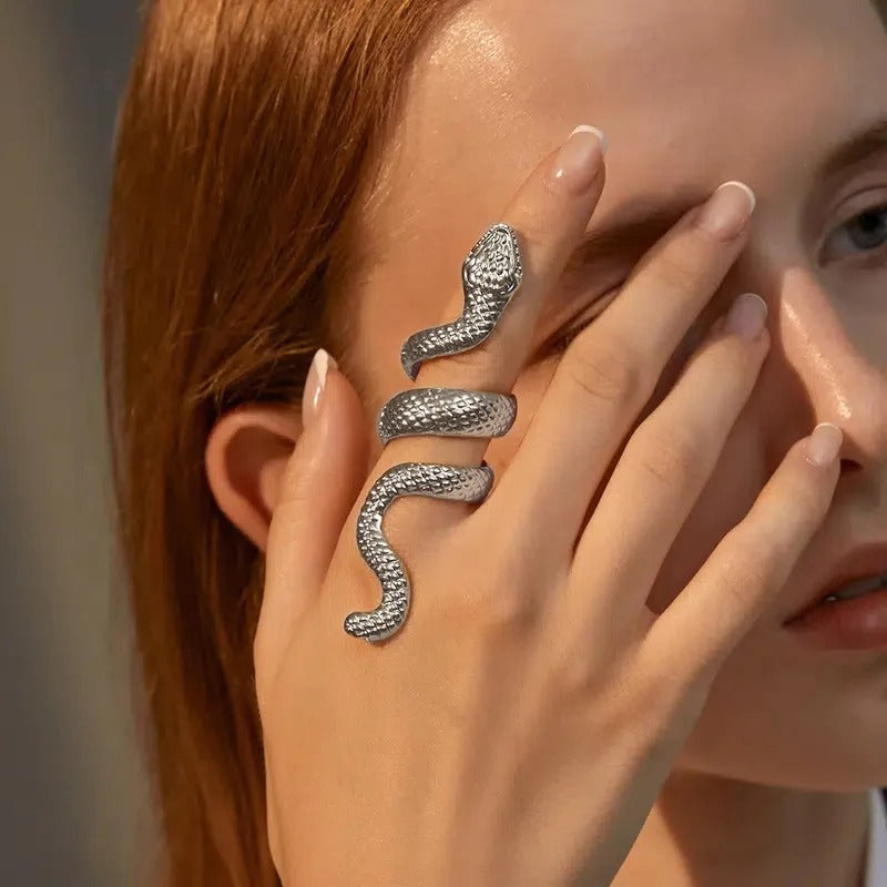Snake Wrap Ring – Adjustable Serpent Style