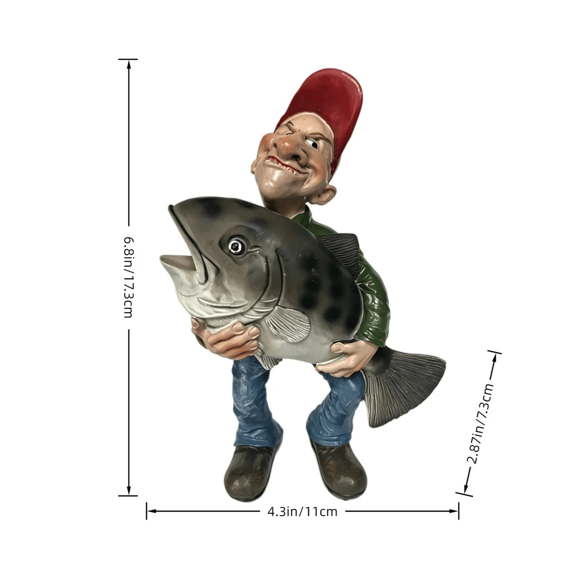 Big Catch Fisherman Figurine