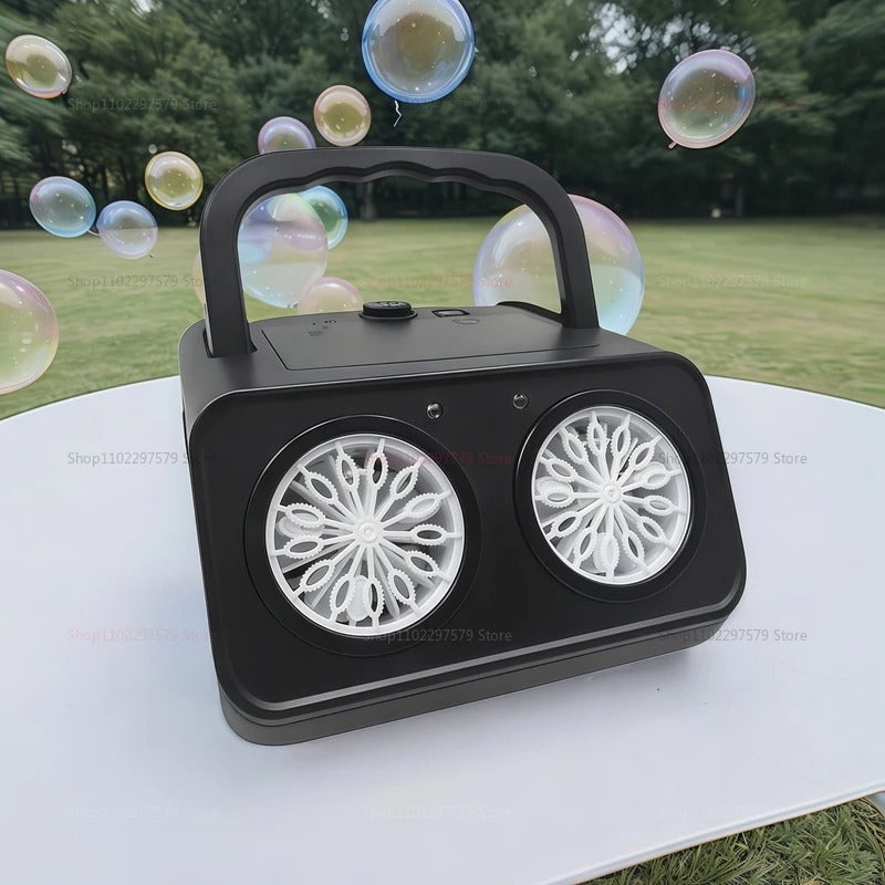 Dual-Fan Electric Bubble Machine