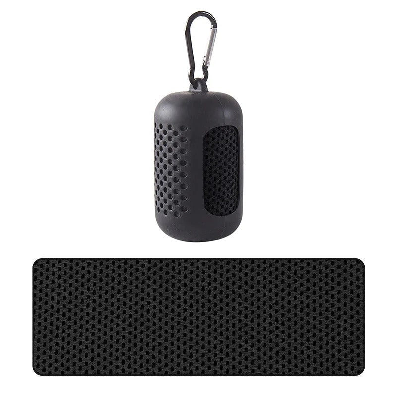 Cooling Towel with Portable Case and Carabiner – Quick-Dry, Super Absorbent