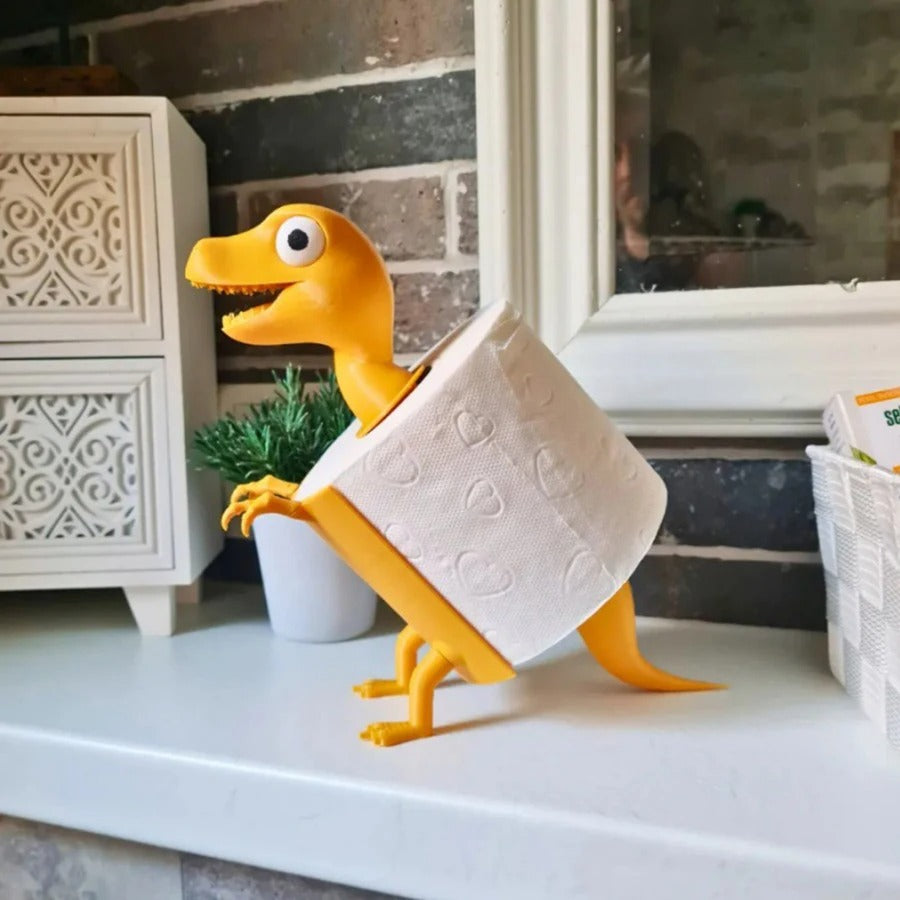 3D-Printed Dinosaur Toilet Paper Holder
