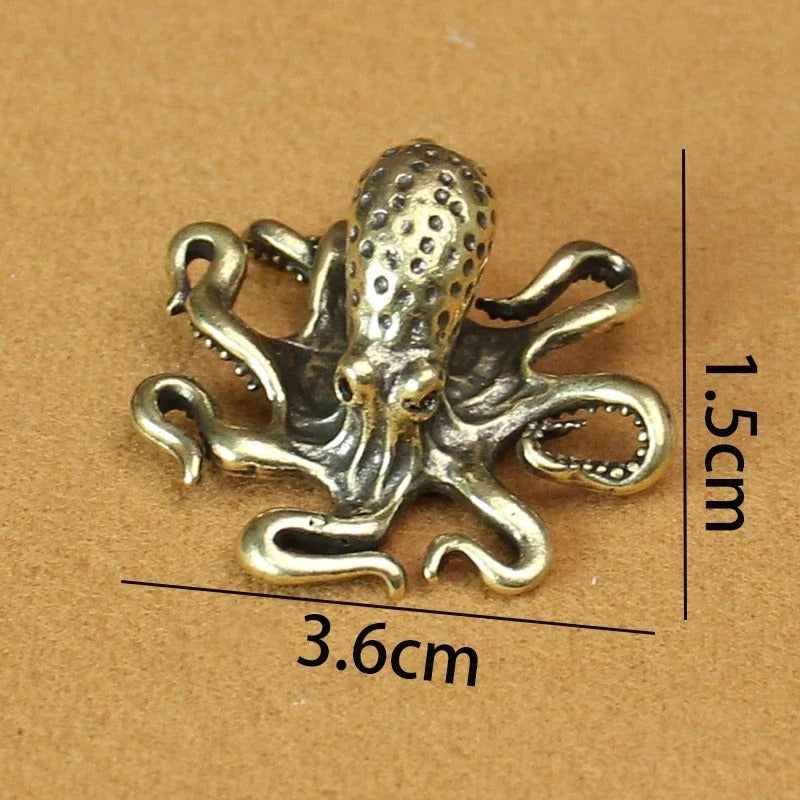 Antique Brass Octopus Figurine