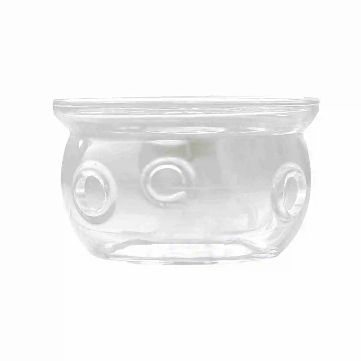 Glass Teapot Warmer with Candle Tray – Round Tealight Heater