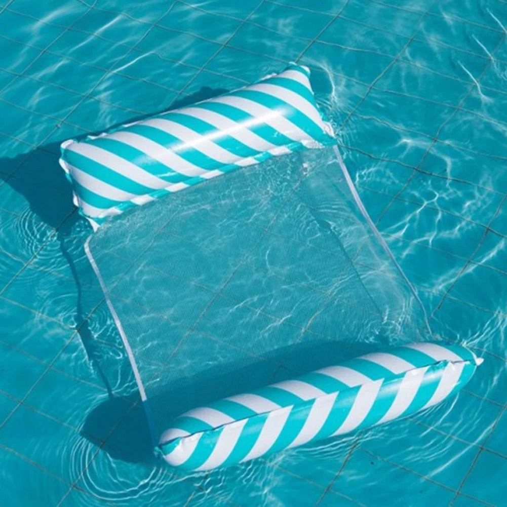 Inflatable Water Hammock Lounger – Floating Pool Recliner Bed