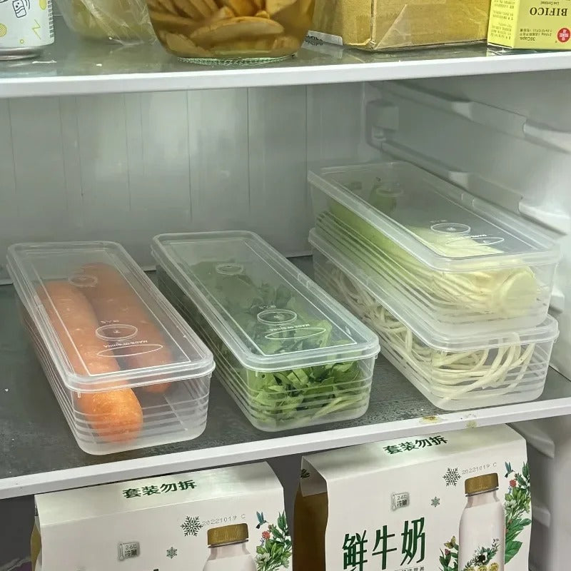 5pcs Fridge Organizer Boxes – Airtight Food Storage Containers with Lids