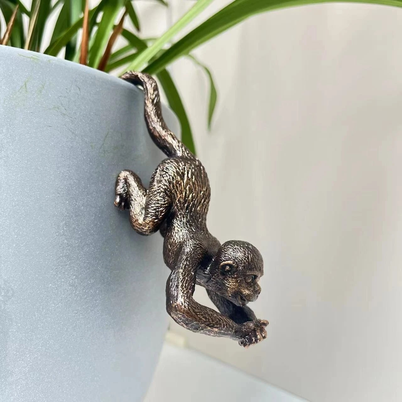 Hanging Bonsai Monkey Statue – Resin Garden & Home Decor