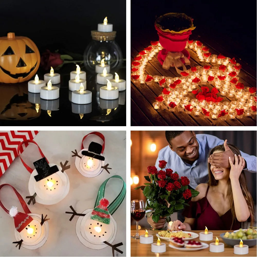 Flickering LED Tealight Candle Set -6pcs