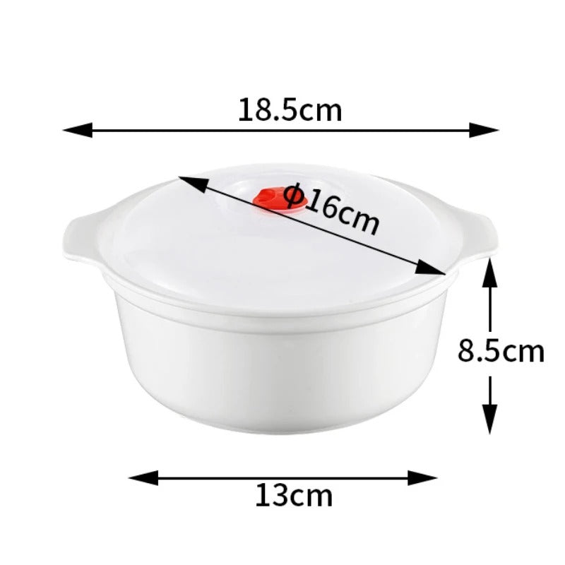 Microwave-Safe Plastic Bowl Set with Lids – 3pcs