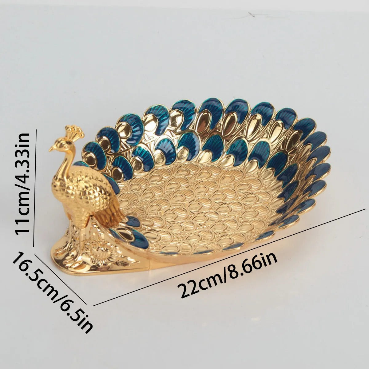 Luxury Golden Peacock Decorative Tray