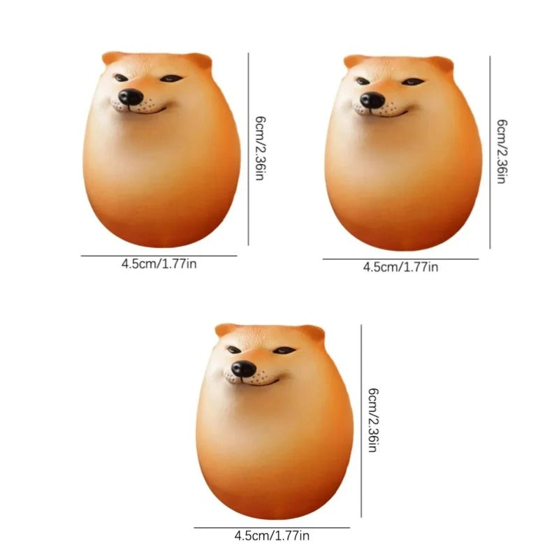 Egg Dog Figurine Set – 3pcs Funny Shiba-Inu Style Desk Decor
