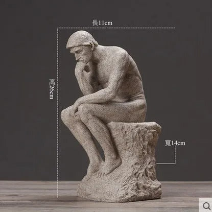 Sandstone Resin Philosophy Sculpture