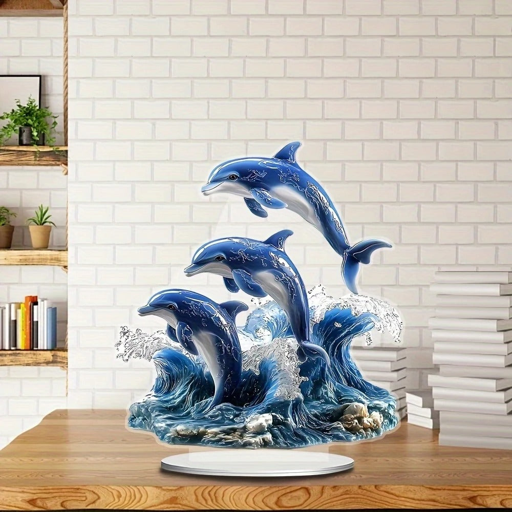 Jumping Dolphins 2D Acrylic Decor
