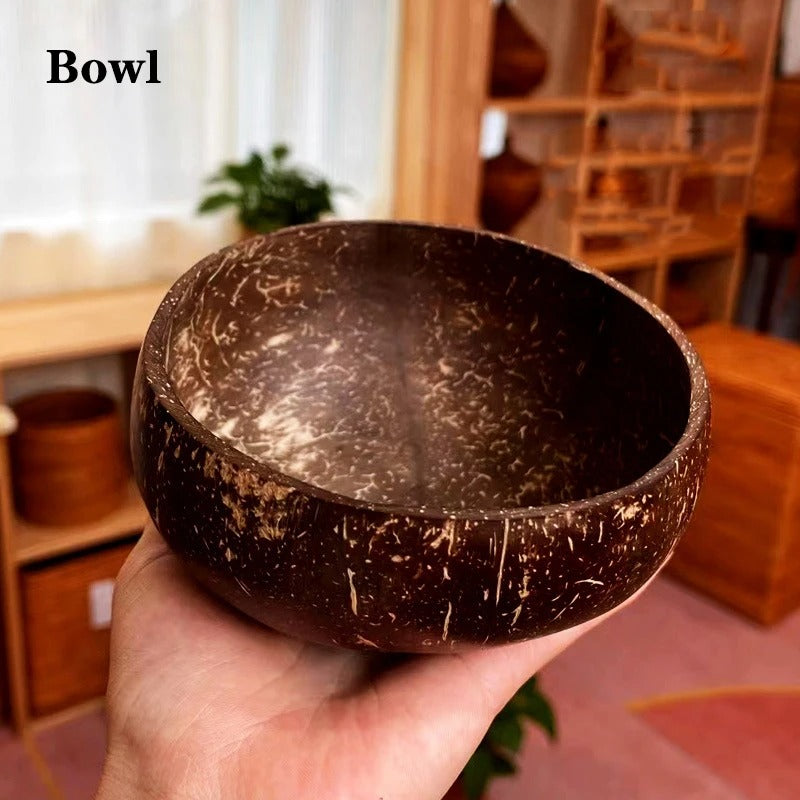 Natural Coconut Bowl with Spoon