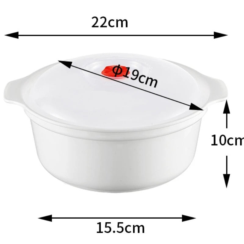 Microwave-Safe Plastic Bowl Set with Lids – 3pcs